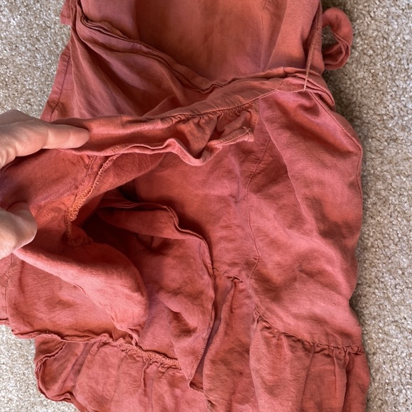 Linen cross over skirt dress - Picture 3 of 7